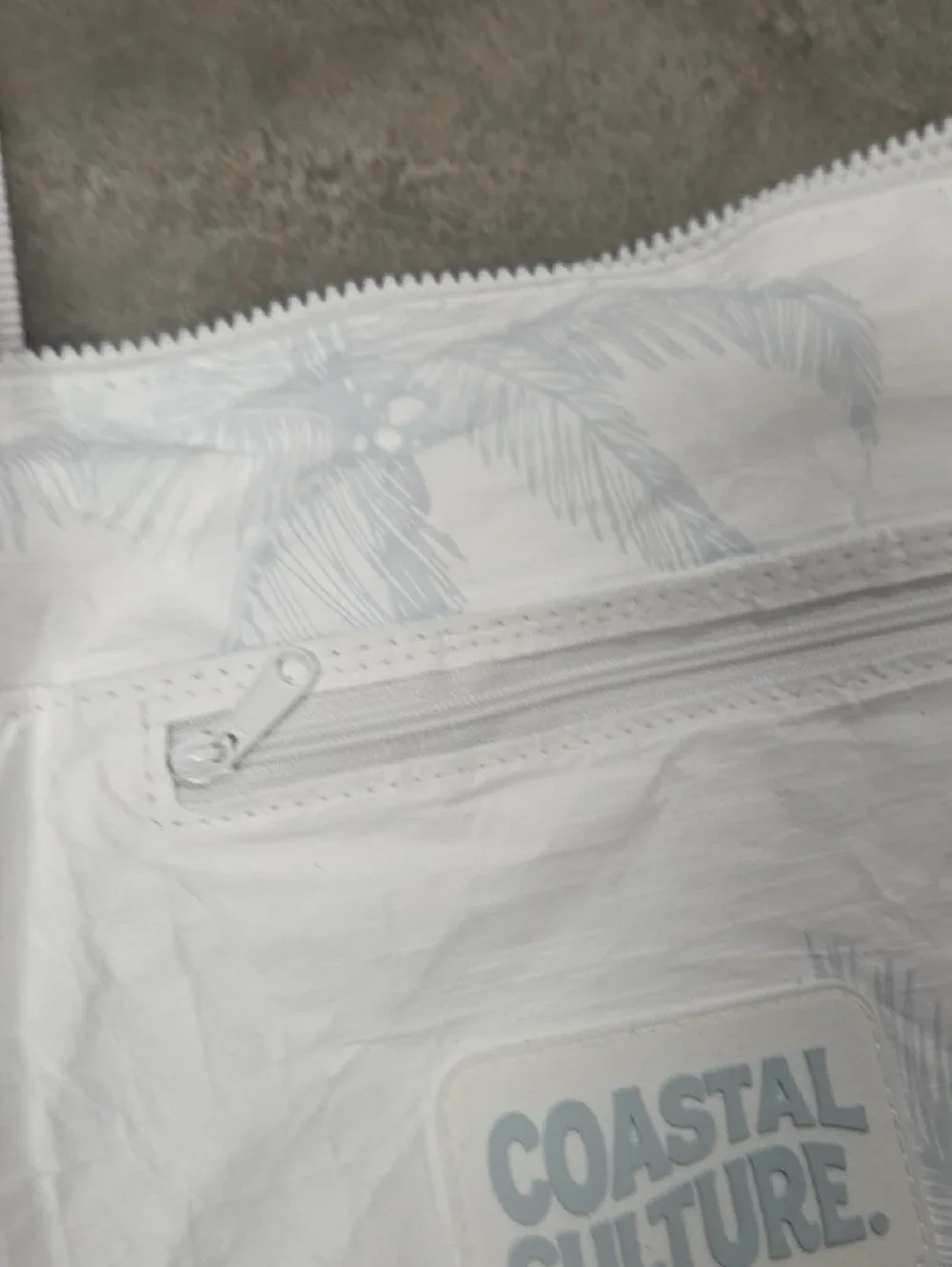 coastal culture tote white